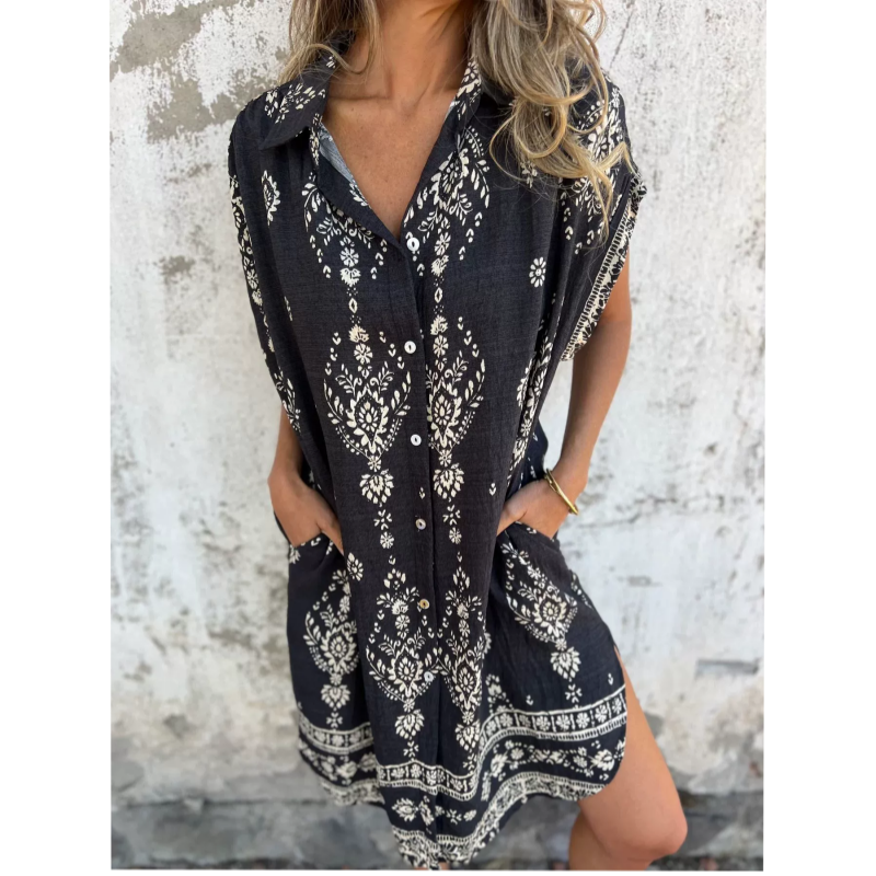 Rosa | Vestido de manga corta