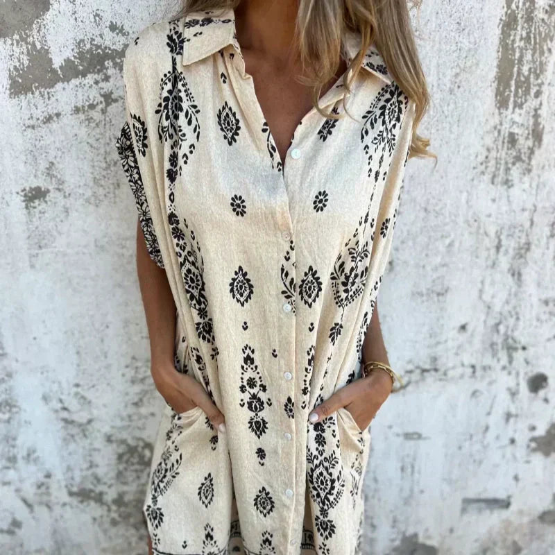 Rosa | Vestido de manga corta